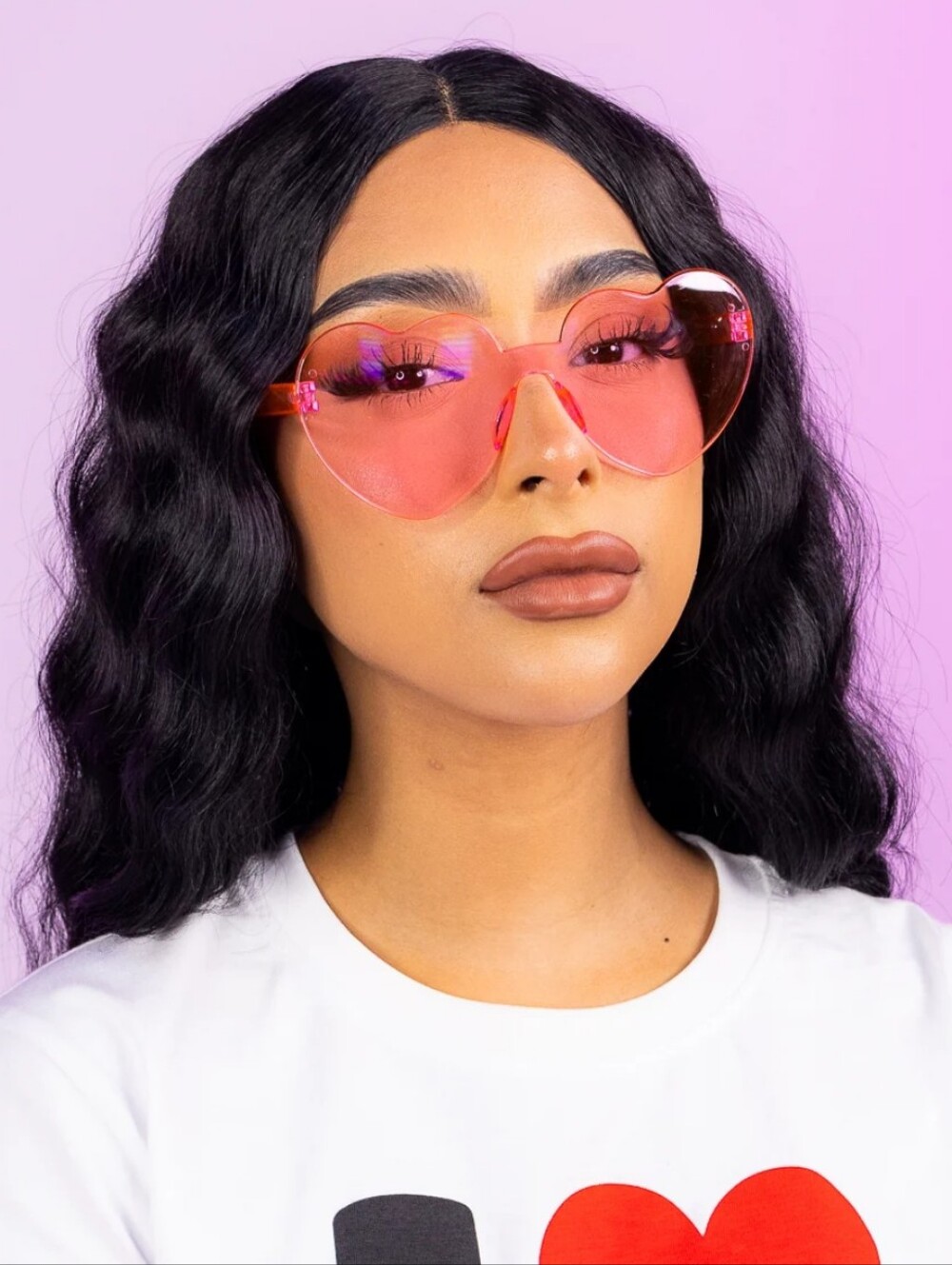 Heart-rimless Sunglasses